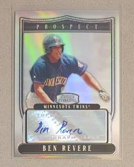 Ben Revere [Autograph Refractor] Baseball Cards 2007 Bowman Sterling Prospects Prices
