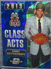 Giannis Antetokounmpo [Blue Cracked Ice] #19 Basketball Cards 2018 Panini Contenders Optic Class Acts Prices