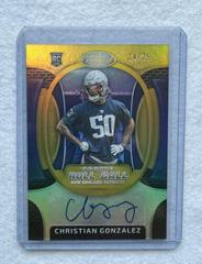 Christian Gonzalez [Gold] #RRCS-3 Football Cards 2023 Panini Certified Rookie Roll Call Signatures Prices