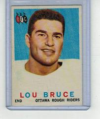 Lou Bruce #53 Football Cards 1959 Topps CFL Prices