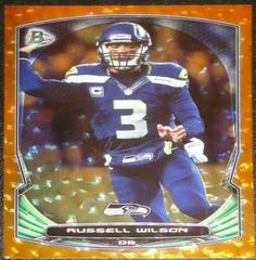 Russell Wilson [Orange Ice] #9 Football Cards 2014 Bowman Prices