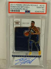 Donovan Mitchell Autograph Relic Basketball Cards 2017 Panini Crown Royale Prices