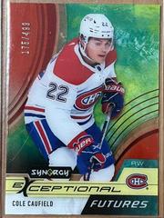 Cole Caufield [Red] #EF-CC Hockey Cards 2021 Upper Deck Synergy Exceptional Futures Prices