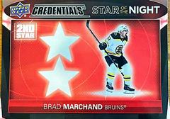 Brad Marchand #2S-5 Hockey Cards 2021 Upper Deck Credentials 2nd Star of the Night Prices