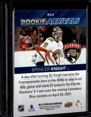 Spencer Knight #RA-6 Hockey Cards 2021 Upper Deck Credentials Rookie Arrivals Prices