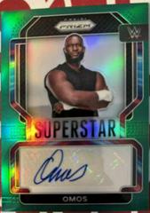 Omos [Green Prizm] #SA-OMS Wrestling Cards 2022 Panini Prizm WWE Superstar Autographs Prices