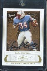 Earl Campbell [Significant Signatures Platinum] #115 Football Cards 2009 Panini Donruss Classics Prices