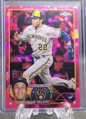 Christian Yelich [Padparadscha] #192 Baseball Cards 2023 Topps Chrome Sapphire Prices
