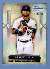 Hedbert Perez [Refractor] #BSP-54 Baseball Cards 2022 Bowman Sterling Prices