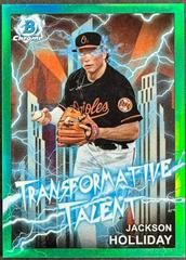 Jackson Holliday [Green] #TT-5 Baseball Cards 2023 Bowman Draft Transformative Talent Prices