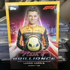 Lando Norris [Gold] #FOB-LN Racing Cards 2022 Topps Formula 1 Flash of Brilliance Prices