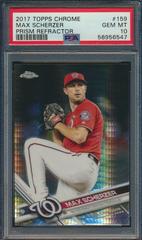 Max Scherzer [Red Jersey Prism] #159 Baseball Cards 2017 Topps Chrome Prices