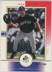 Todd Helton [SP Limited] Baseball Cards 2000 SP Authentic Prices