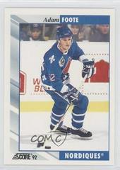 Adam Foote Hockey Cards 1992 Score Prices