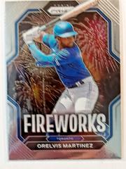Orelvis Martinez #F5 Baseball Cards 2023 Panini Prizm Fireworks Prices
