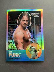 CM Punk [Refractor] #39 Wrestling Cards 2007 Topps Heritage II Chrome WWE Prices