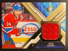 Nick Suzuki [Gold Spectrum] Hockey Cards 2021 SPx Jersey Prices
