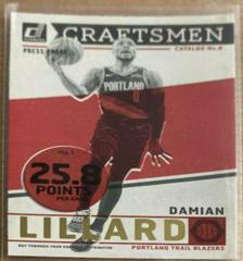 Damian Lillard [Press Proof] Basketball Cards 2019 Panini Donruss Craftsmen Prices