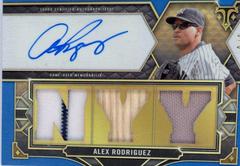 Alex Rodriguez [Sapphire] #TTAR-ALR1 Baseball Cards 2022 Topps Triple Threads Autograph Relic Prices