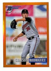 Grayson Rodriguez [Chrome Prospect Orange] #235 Baseball Cards 2021 Bowman Heritage Prices