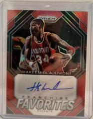 Hakeem Olajuwon [Red Prizm] #4 Basketball Cards 2023 Panini Prizm Franchise Favorites Signature Prices
