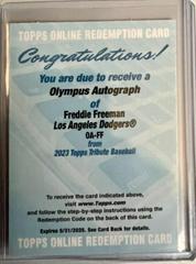 Freddie Freeman [Orange] Baseball Cards 2023 Topps Tribute Olympus Autographs Prices
