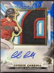 Corbin Carroll [Blue] Baseball Cards 2023 Topps Inception Autograph Jumbo Patch Prices