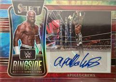 Apollo Crews [Tie Dye Prizm] #RA-ACR Wrestling Cards 2022 Panini Select WWE Ringside Action Signatures Prices