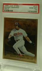 Manny Ramirez [Gold] #77 Baseball Cards 1996 Leaf Steel Prices