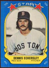 Dennis Eckersley #34 Baseball Cards 1981 Fleer Star Stickers Prices