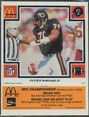 Steve McMichael [Orange] #76 Football Cards 1985 McDonald's Bears Prices