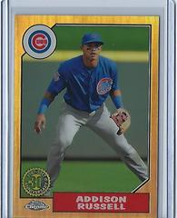 Addison Russell [Orange Refractor] #87T-17 Baseball Cards 2017 Topps Chrome 1987 Prices