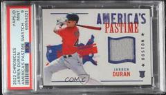Jarren Duran #APS-JD Baseball Cards 2022 Panini Chronicles America's Pastime Swatches Prices