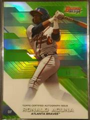 Ronald Acuna [Green Refractor] Baseball Cards 2017 Bowman's Best of Autograph Prices