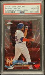 Dominic Smith [Red] #6 Baseball Cards 2018 Topps Chrome Sapphire Prices