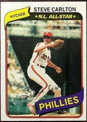 Steve Carlton Baseball Cards 1980 Topps Burger King Phillies Prices