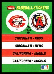 Cincinnati Reds - California Angels Team Sticker Baseball Cards 1988 Fleer Team Stickers Prices