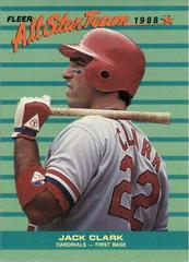 Jack Clark #11 Baseball Cards 1988 Fleer All Stars Prices