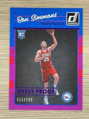 Ben Simmons [Purple Press Proof] Basketball Cards 2016 Panini Donruss Prices