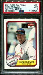 Mark McGwire Baseball Cards 2001 Fleer Platinum Prices