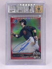 Christian Arroyo [Chrome Red Refractor] Baseball Cards 2017 Bowman Prospect Autographs Prices