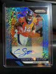 Courtland Sutton [Blue Shimmer] Football Cards 2018 Panini Prizm Rookie Autographs Prices