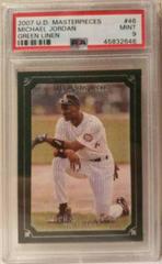 Michael Jordan [Green Linen] Baseball Cards 2007 Upper Deck Masterpieces Prices