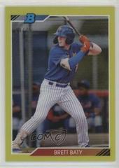 Brett Baty [Yellow Refractor] Baseball Cards 2020 Bowman Heritage Chrome Prospects Prices
