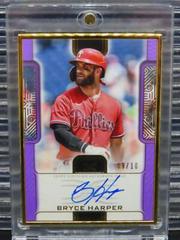 Bryce Harper [Purple] Baseball Cards 2023 Topps Definitive Framed Autograph Collection Prices