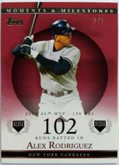 Alex Rodriguez #34 Baseball Cards 2007 Topps Moments & Milestones Prices