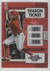 TJ Friedl [Ruby Wave] #16 Baseball Cards 2022 Panini Chronicles Contenders Optic Prices