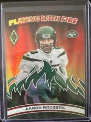 Aaron Rodgers [Green] #PWF-7 Football Cards 2023 Panini Phoenix Playing with Fire Prices