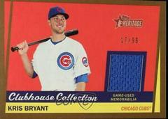 Kris Bryant [Gold] Baseball Cards 2016 Topps Heritage Clubhouse Collection Relics Prices
