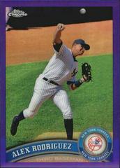 Alex Rodriguez [Purple Refractor] Baseball Cards 2011 Topps Chrome Prices